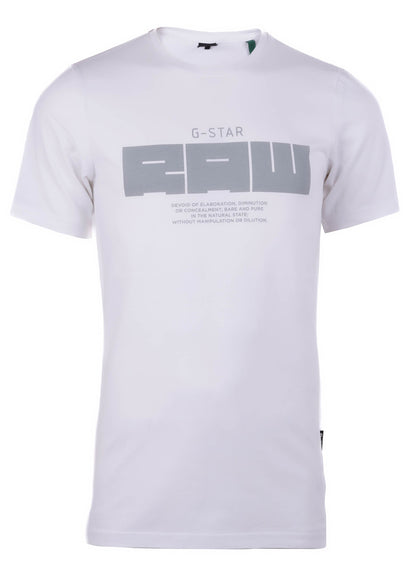 G-STAR RAW T-SHIRT SLIM FIT CREW NECK-WHITE