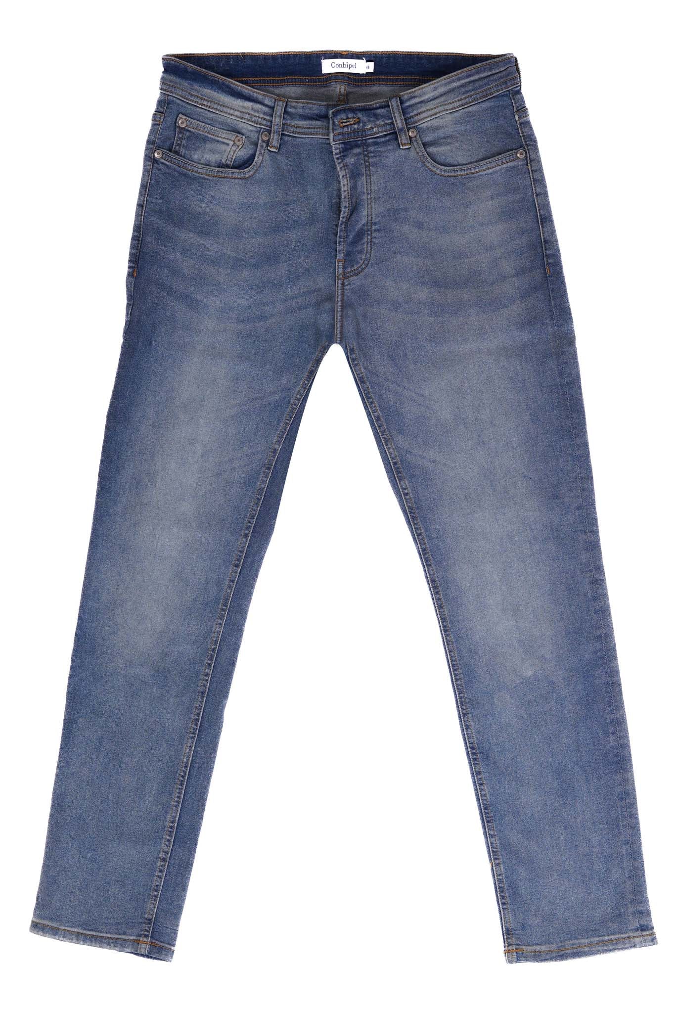 CONBIPEL MENS STRAIGHT FIT JEANS | DENIM L BLUE