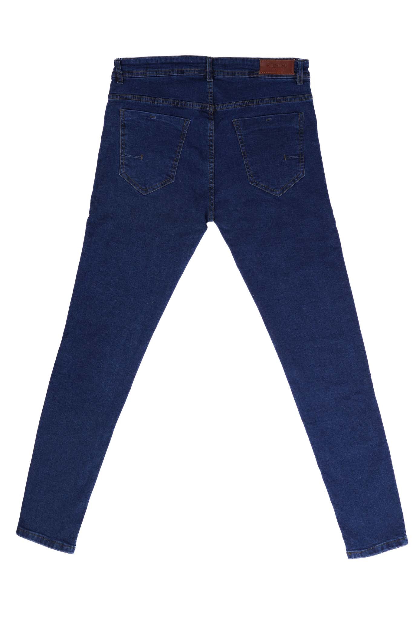 PULL & BEAR. SLIM FIT DENIM JEANS | DARK BLUE