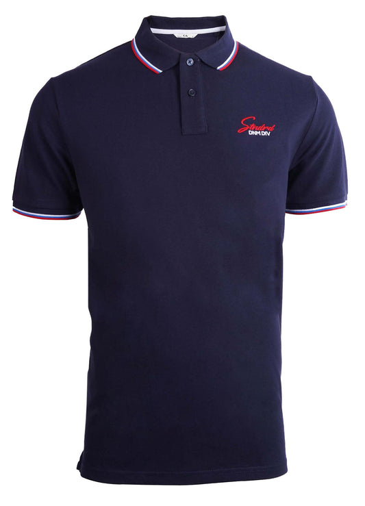 C&A MENS TIPPED POLO SHIRT | DARK BLUE