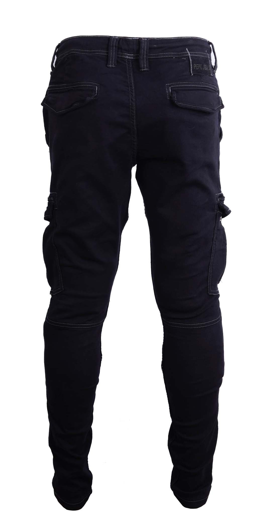 PEPE JEANS-CHASE CARGO PANTS-JOGGER FIT-TROUSER | BLACK