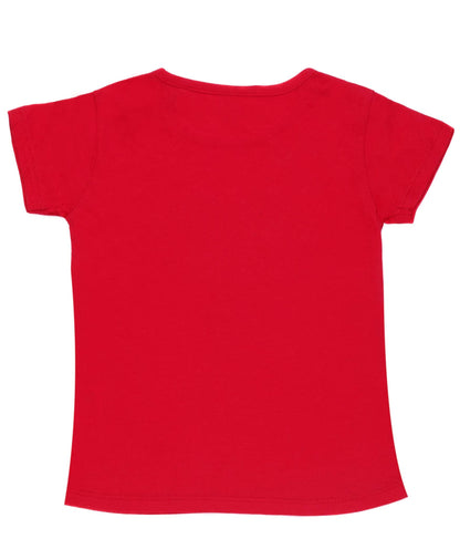 OVS-KIDS-HEART EMBROIDERED LOGO | T-SHIRT | RED