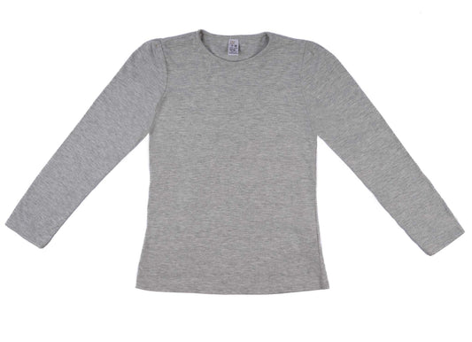 ZARA-KIDS-BASIC PLAIN-FULL SLEEVE T-SHIRT | GREY