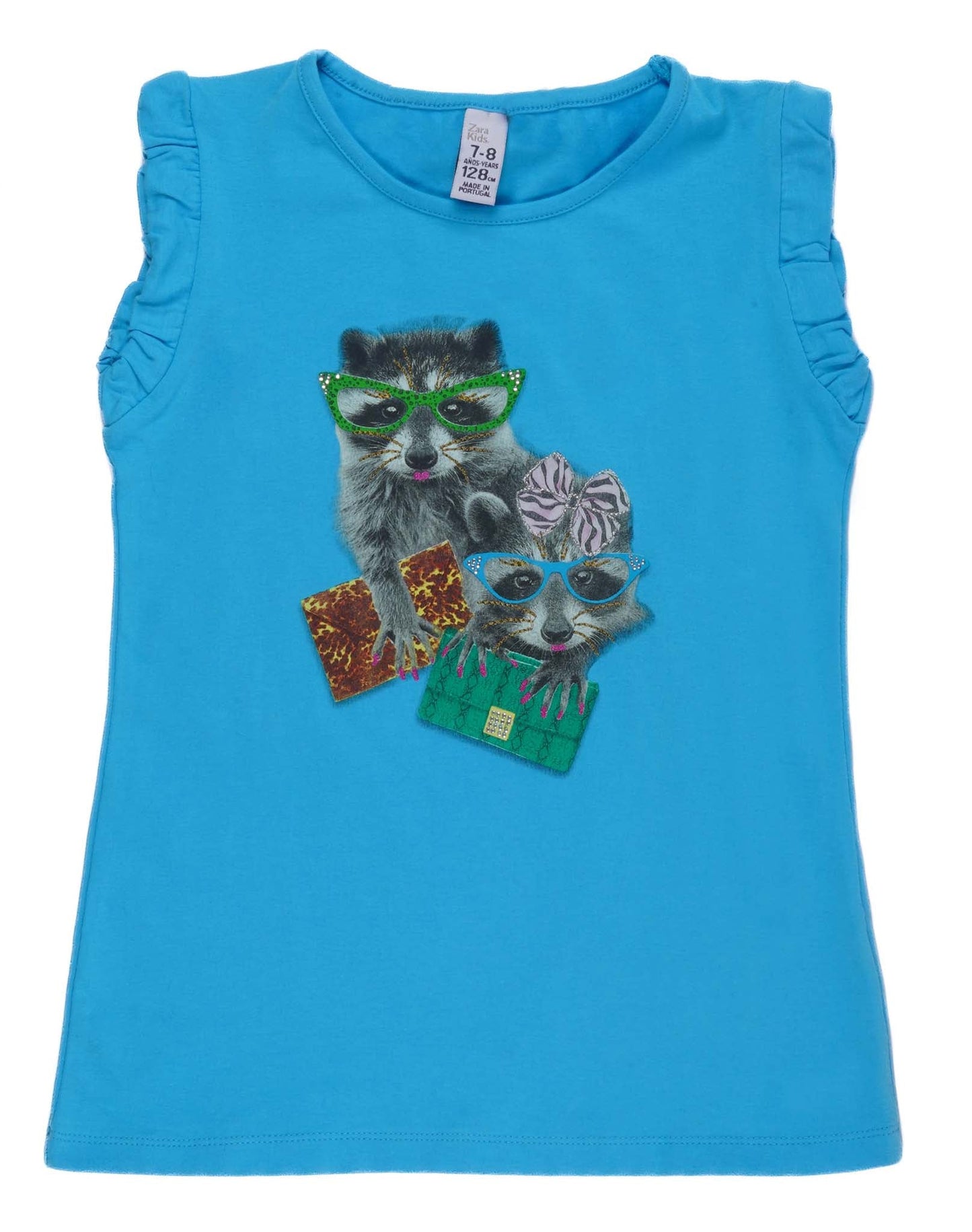 ZARA -BABY GIRLS PRINTED COTTON T SHIRT | BLUE