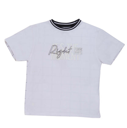 ZARA-KIDS-PREMIUM RITM-RIBBED T-SHIRT | WHITE