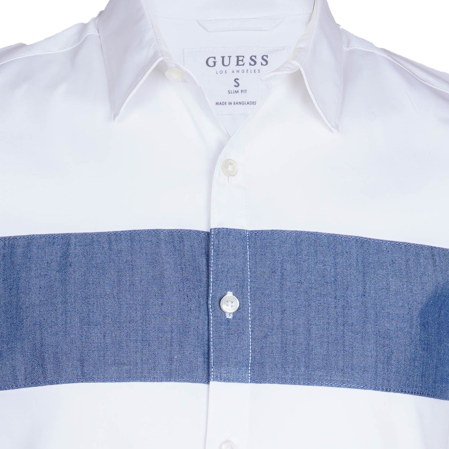 GUESS-LOS ANGELES-PREMIUM-HALF SLEEVE-SLIM FIT-SHIRT | WHITE