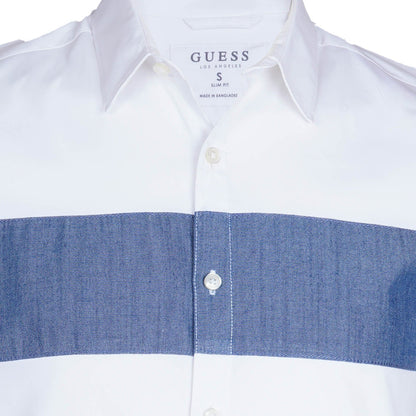 GUESS-LOS ANGELES-PREMIUM-HALF SLEEVE-SLIM FIT-SHIRT | WHITE