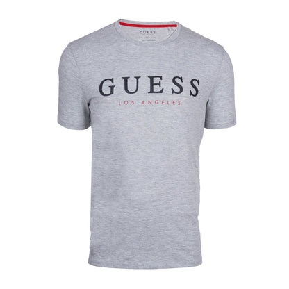 GUESS MENS GRAPHIC LOGO T-SHIRT | GREY