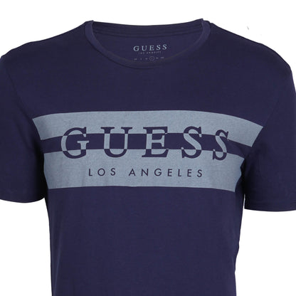 GUESS-MENS CLASSIC GRAPHIC LOGO T-SHIRT | DK BLUE