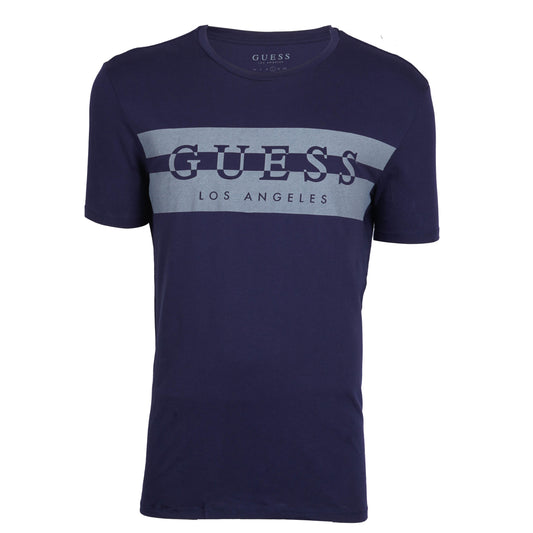 GUESS-MENS CLASSIC GRAPHIC LOGO T-SHIRT | DK BLUE