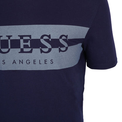 GUESS-MENS CLASSIC GRAPHIC LOGO T-SHIRT | DK BLUE