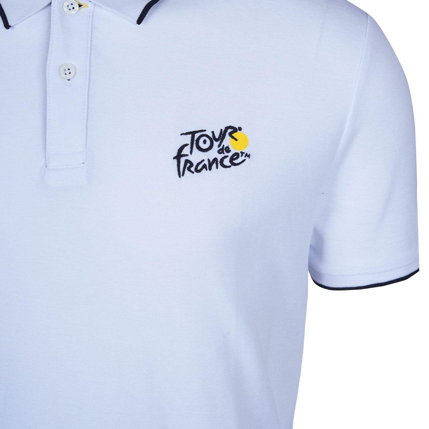 JULES. TOUR DE FRANCE-RIBBED-REGULAR FIT POLO SHIRT | WHITE