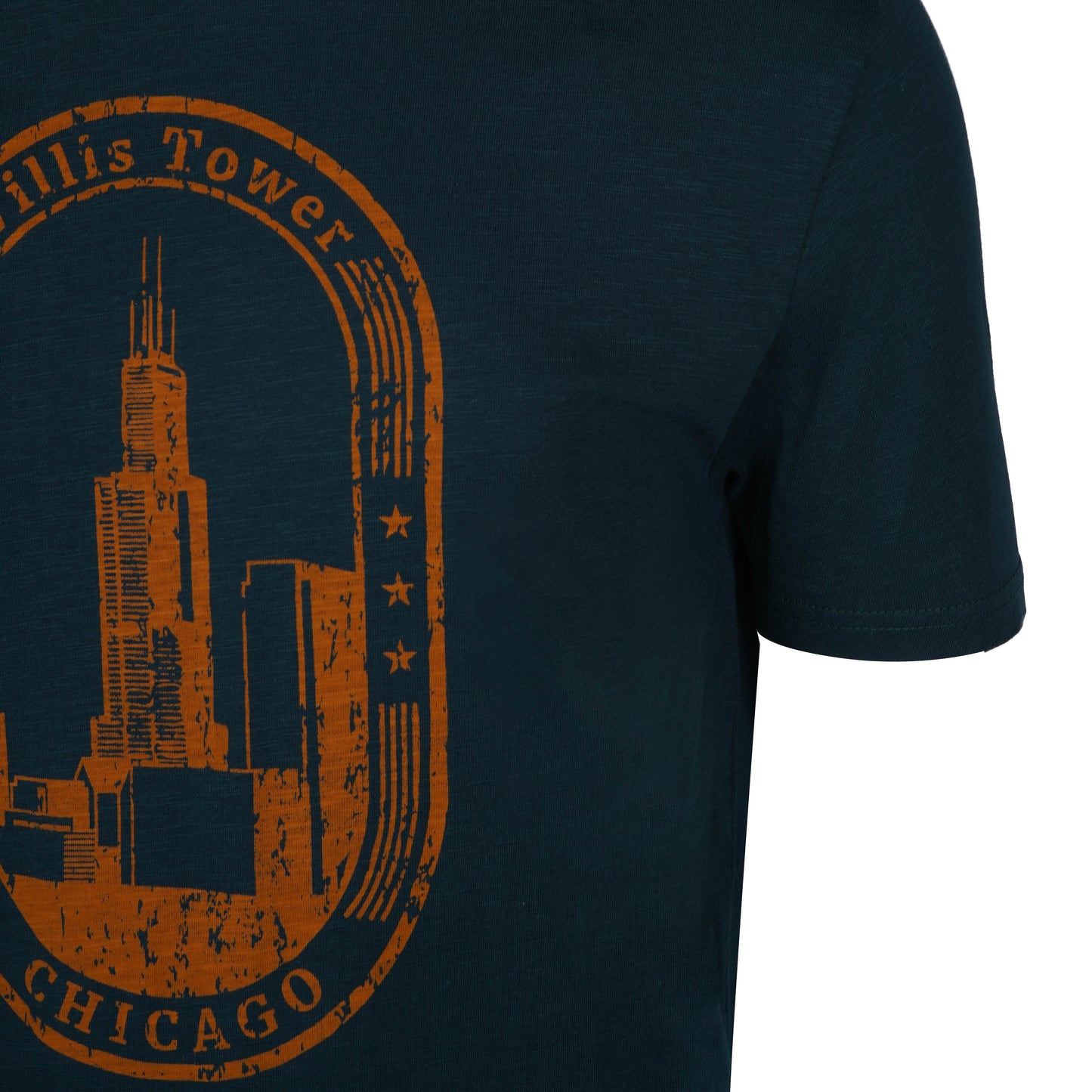 WHAT'S TODAY-PRINTED WILLIS TOWER | T-SHIRT | DARK GREEN