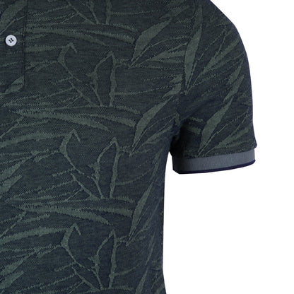 JULES. FLORAL SHORT SLEEVE POLO SHIRT | D.GREEN