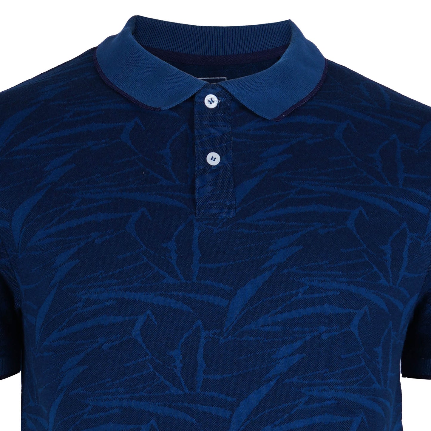 JULES. FLORAL SHORT SLEEVE POLO SHIRT | DARK BLUE