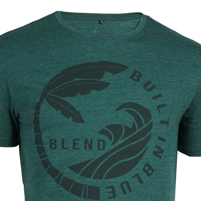 BLEND. CREW NECK-MANS-TEE SHIRT | D.GREEN