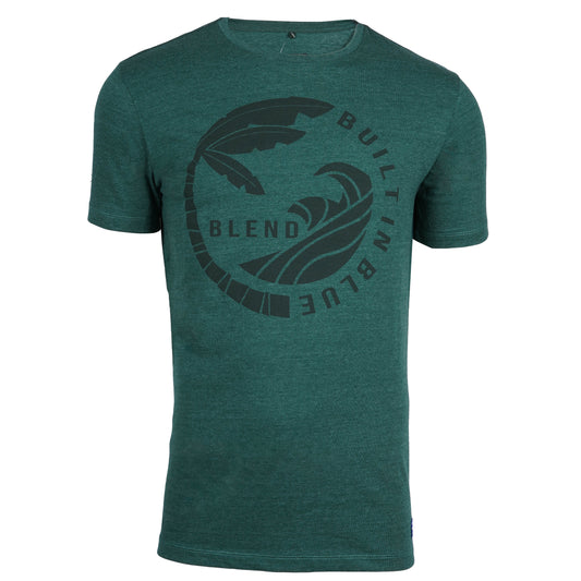 BLEND. CREW NECK-MANS-TEE SHIRT | D.GREEN