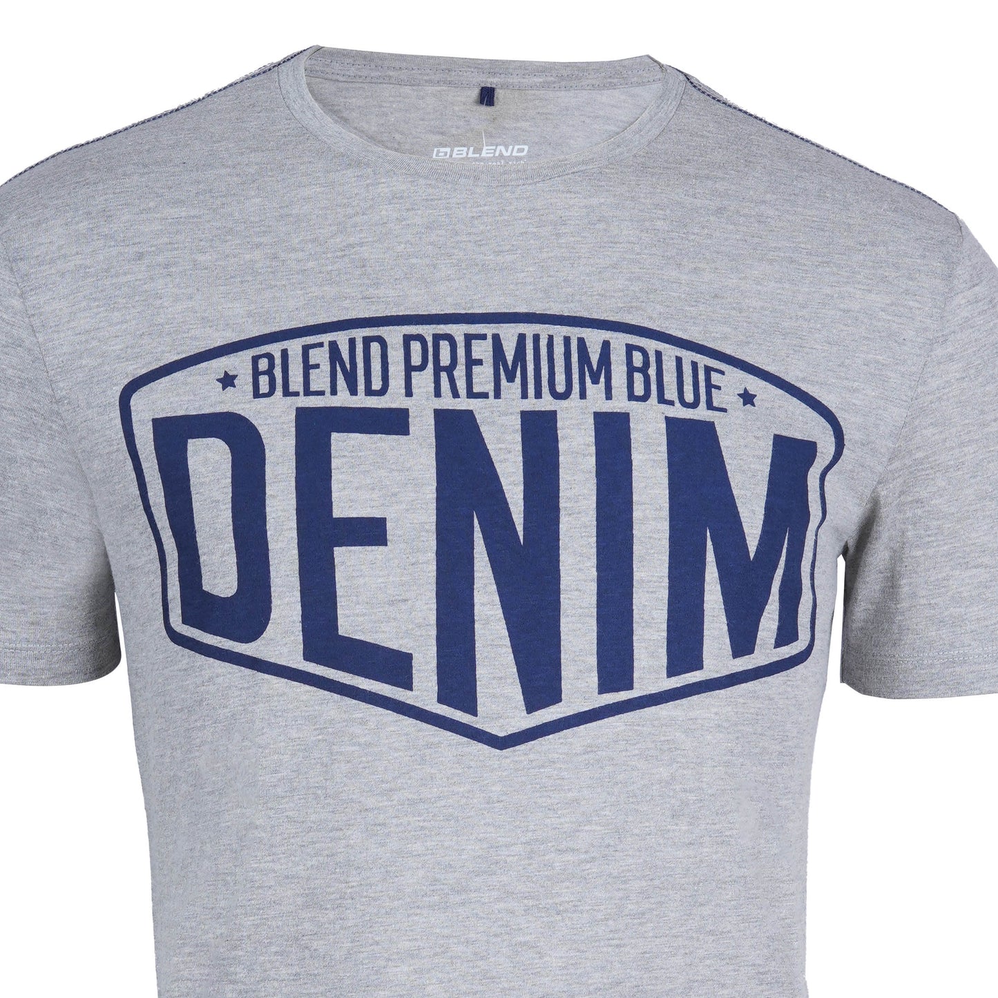 BLEND. CREW NECK-MANS-TEE SHIRT | GREY