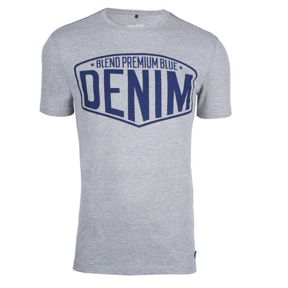 BLEND. CREW NECK-MANS-TEE SHIRT | GREY