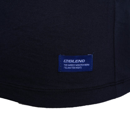 BLEND. CREW NECK-MANS-TEE SHIRT | BLACK