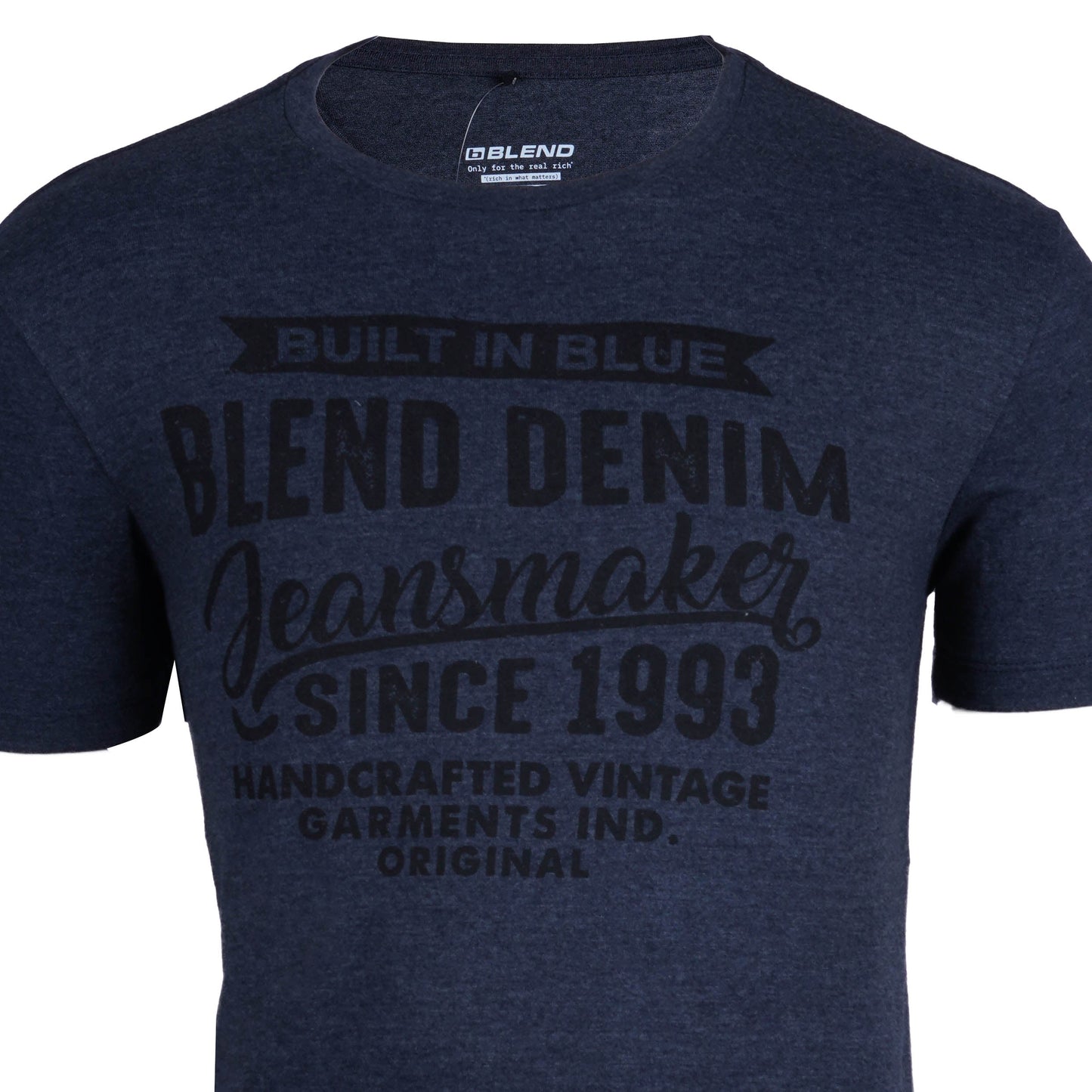 BLEND. CREW NECK-MANS-TEE SHIRT | D.GREY