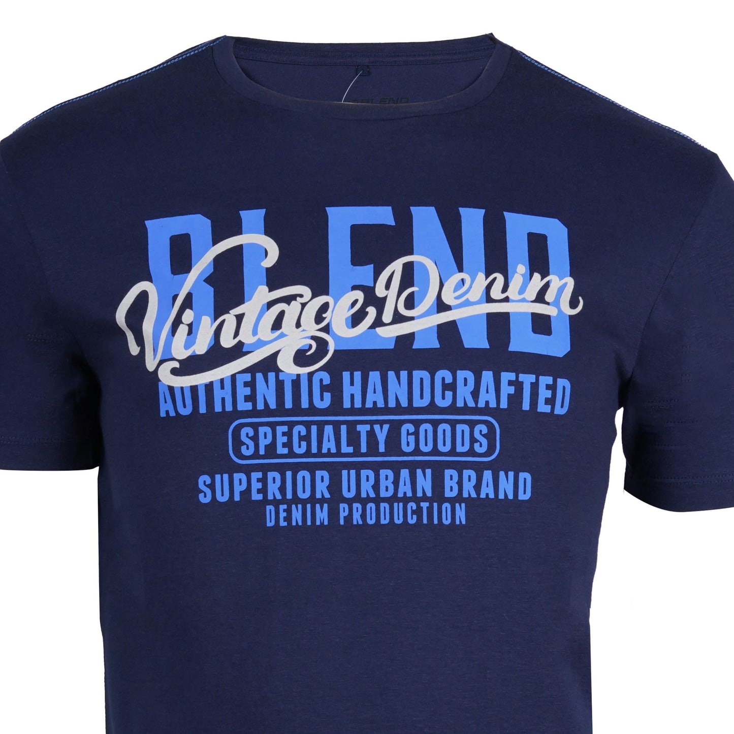 BLEND. CREW NECK-MANS-TEE SHIRT | BLUE