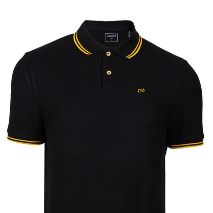 JULES. -MENS-SHORT SLEEVE POLO SHIRT | BLACK