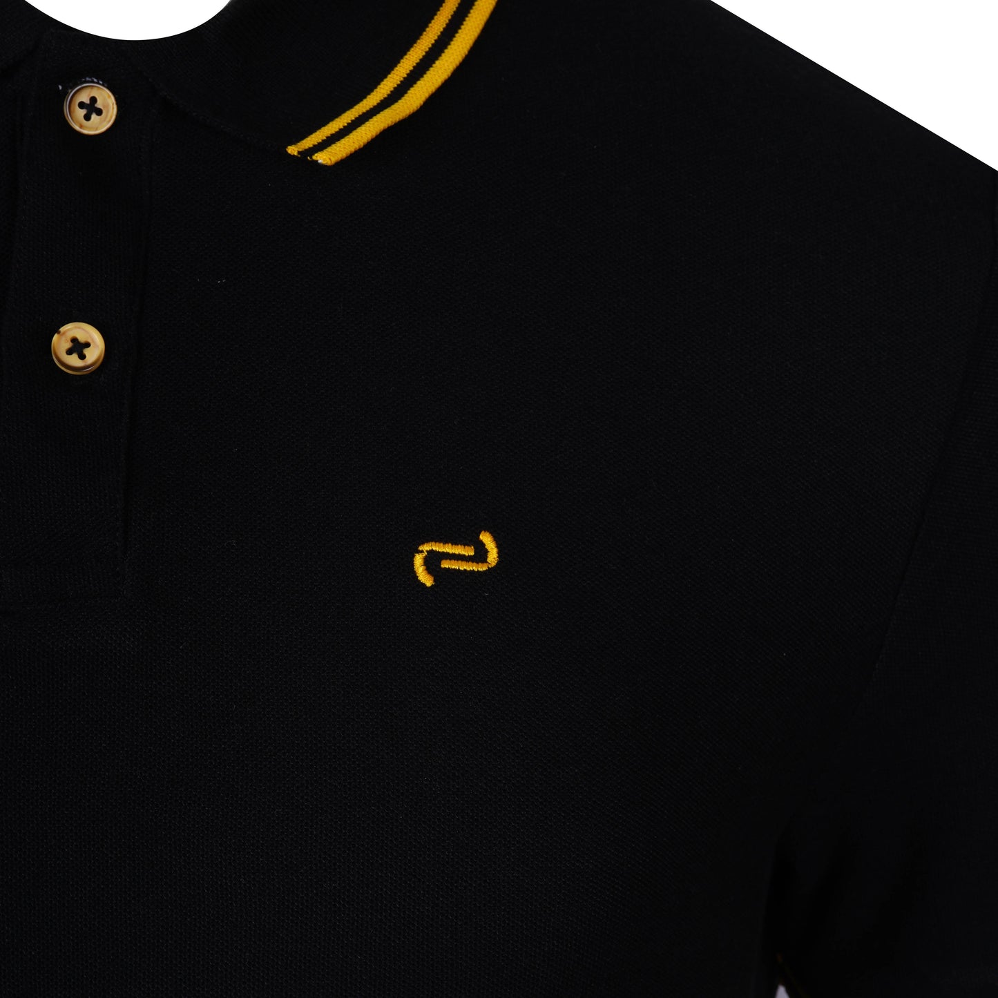 JULES. -MENS-SHORT SLEEVE POLO SHIRT | BLACK