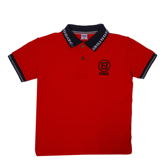 F.E.N.D.I-KIDS-POLO SHIRTS-BOYS | ORANGE | RED