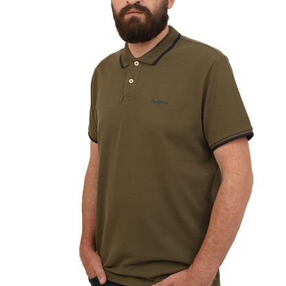 PEPE JEANS JET COTTON POLO SLIM FIT | DARK GREEN