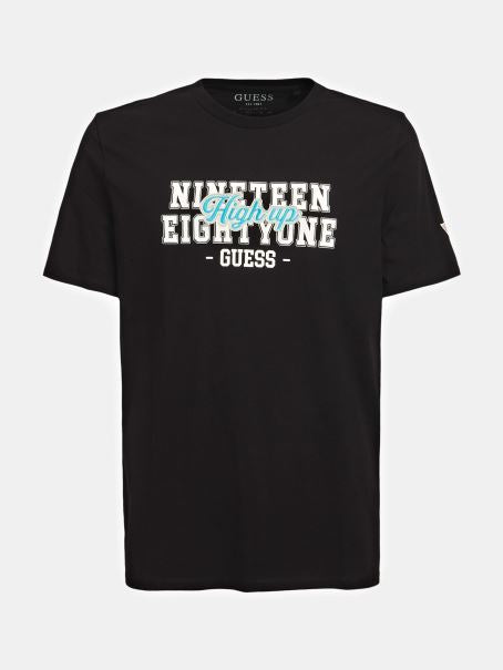 GUESS - NINETEEN EIGHTYONE EDITION  REGULAR FIT T-SHIRT | BLACK