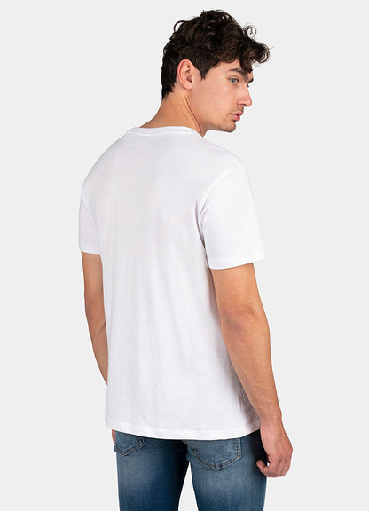 GUESS MEN'S T-SHIRT DOVER CN SS TEE SHIRT | REGULAR FIT WHITE