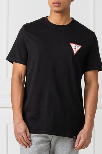 GUESS CLASSIC LOGO-SLIM FIT TEE SHIRT | BLACK