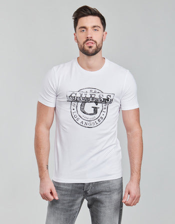 GUESS-ECO SEMYON LOGO-SLIM FIT T SHIRT | White