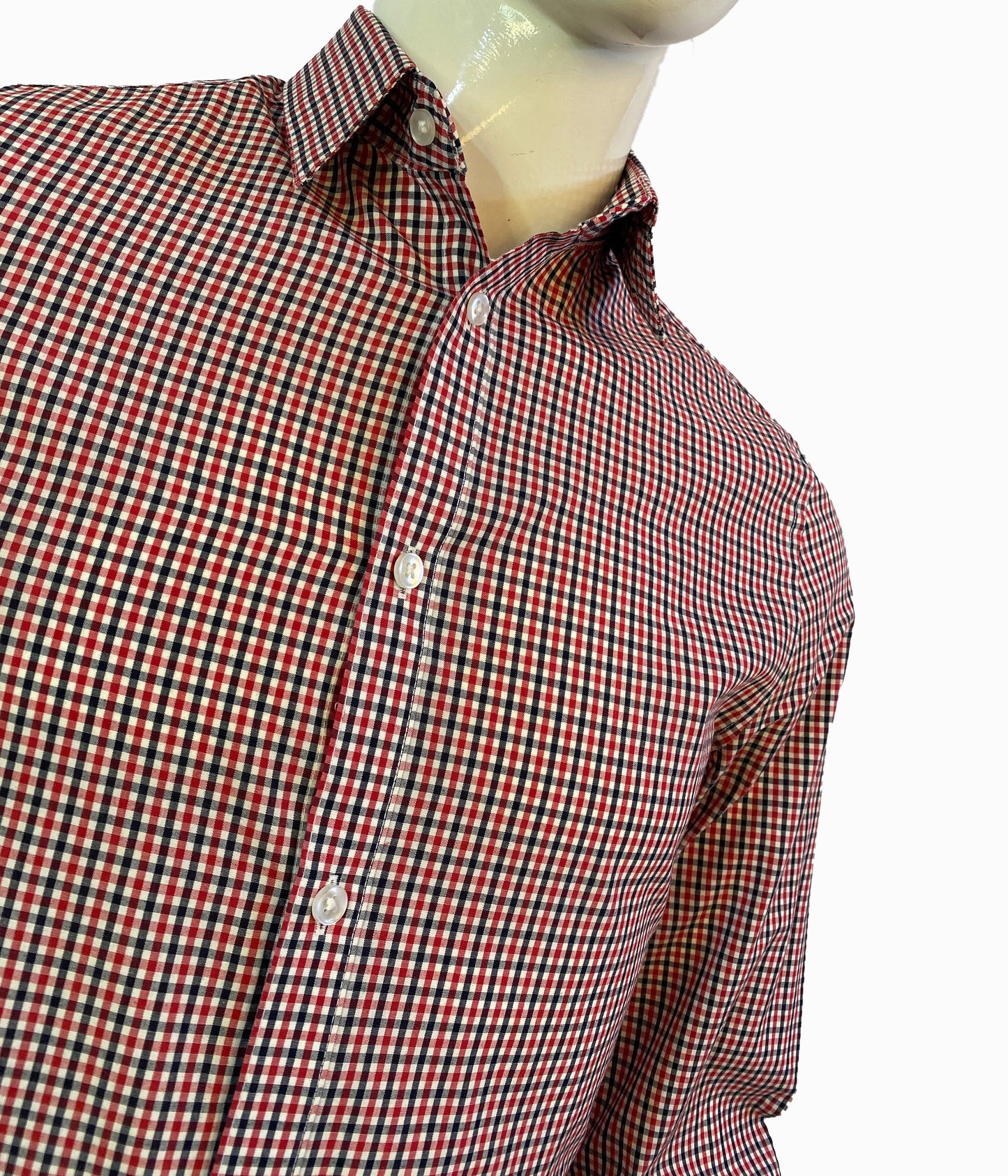 H&M. EASY IORN SLIM FIT MEN SHIRT | NAVY CHECK