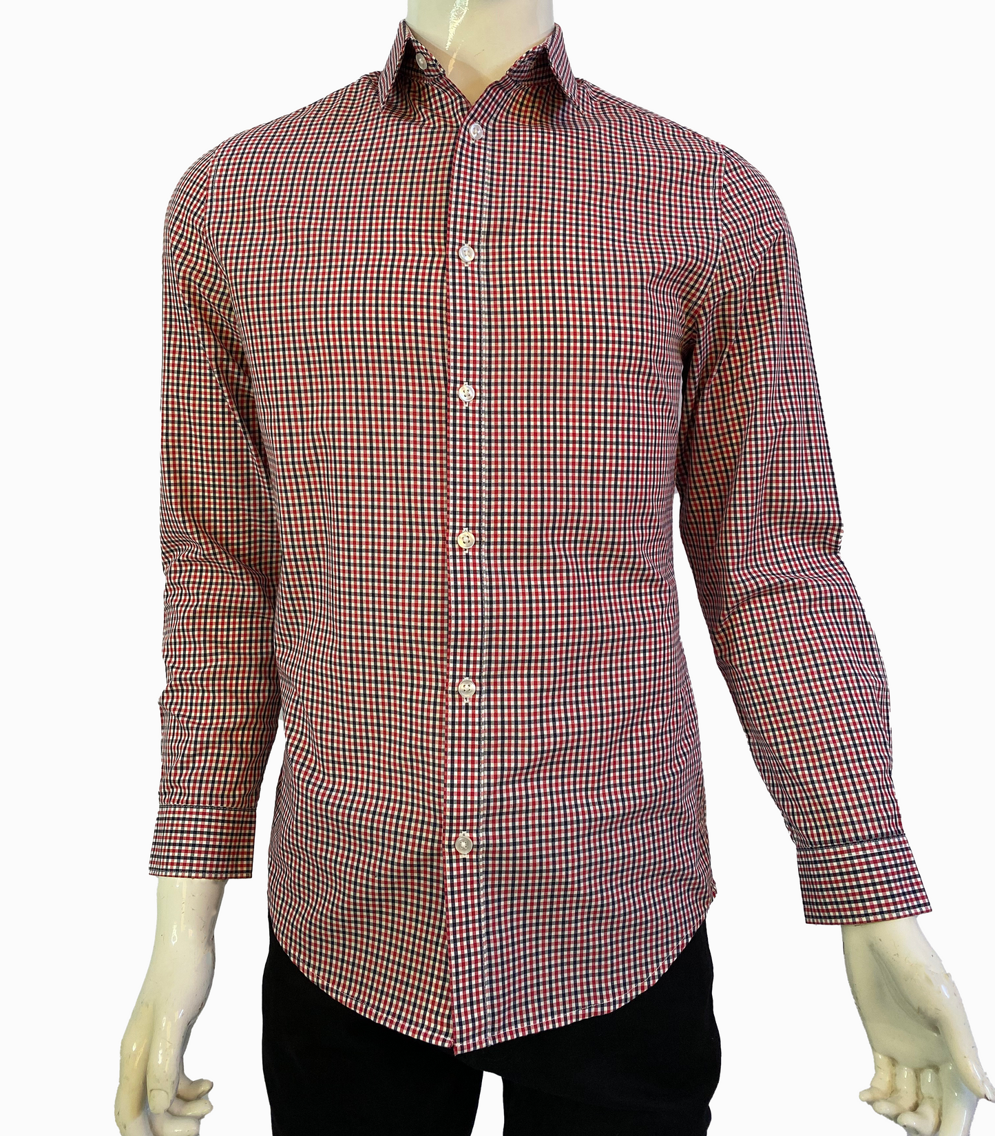 H&M. EASY IORN SLIM FIT MEN SHIRT | NAVY CHECK