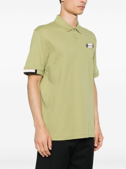 HUGO BOSS PADDY OPEN POLO SHIRT | GREEN