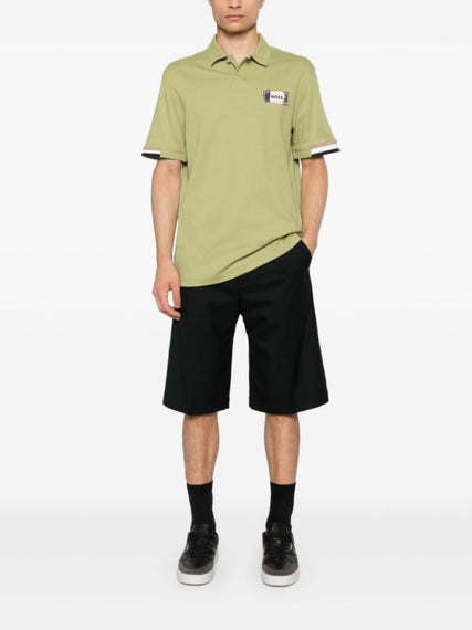 HUGO BOSS PADDY OPEN POLO SHIRT | GREEN