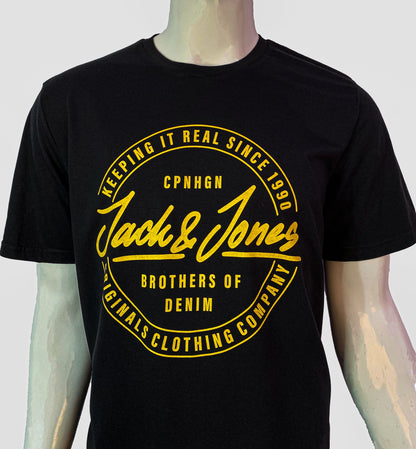 JACK & JONES HOMME LOGO NOIR T-SHIRT | BLACK