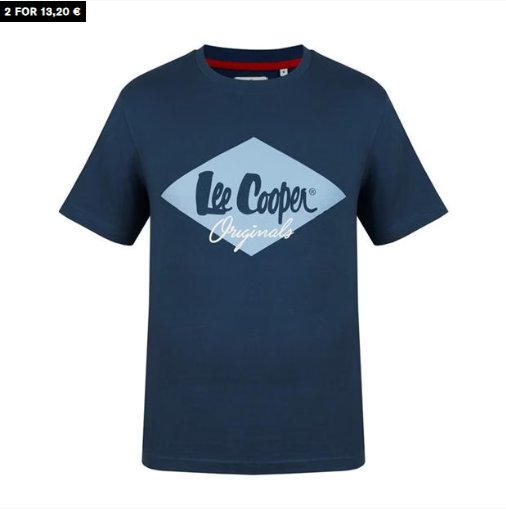 LEE COOPER-COOPER LOGO TEE SHIRT-MEN | VINTAGE BLUE