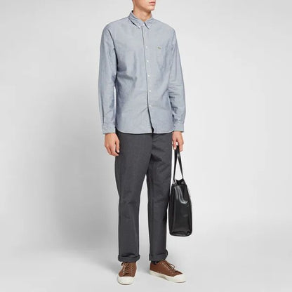 LACOSTE PREMIUM OXFORD SHIRT-MEN | GREY