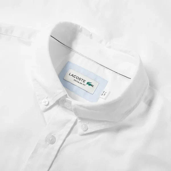 LACOSTE PREMIUM OXFORD SHIRT-MEN | WHITE