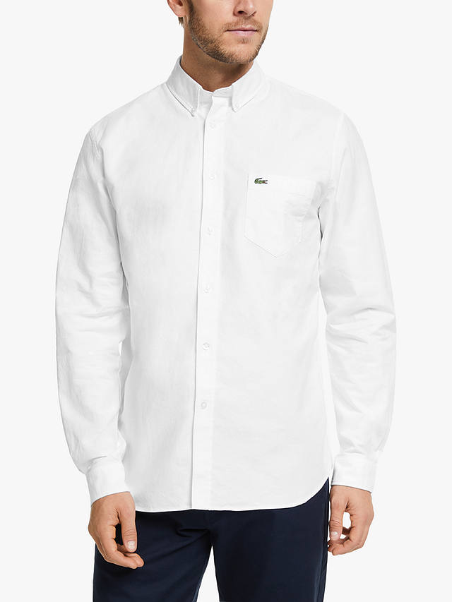 LACOSTE PREMIUM OXFORD SHIRT-MEN | WHITE