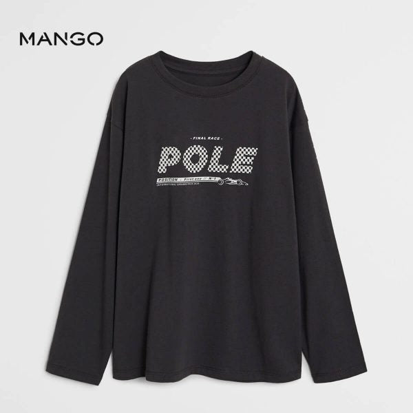 MANGO BLACK FULL SLEEVES T-SHIRT BOYS