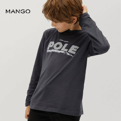 MANGO BLACK FULL SLEEVES T-SHIRT BOYS