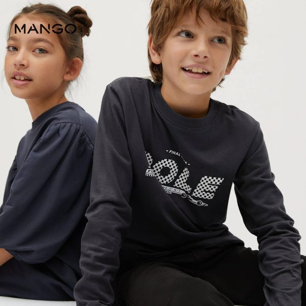 MANGO BLACK FULL SLEEVES T-SHIRT BOYS