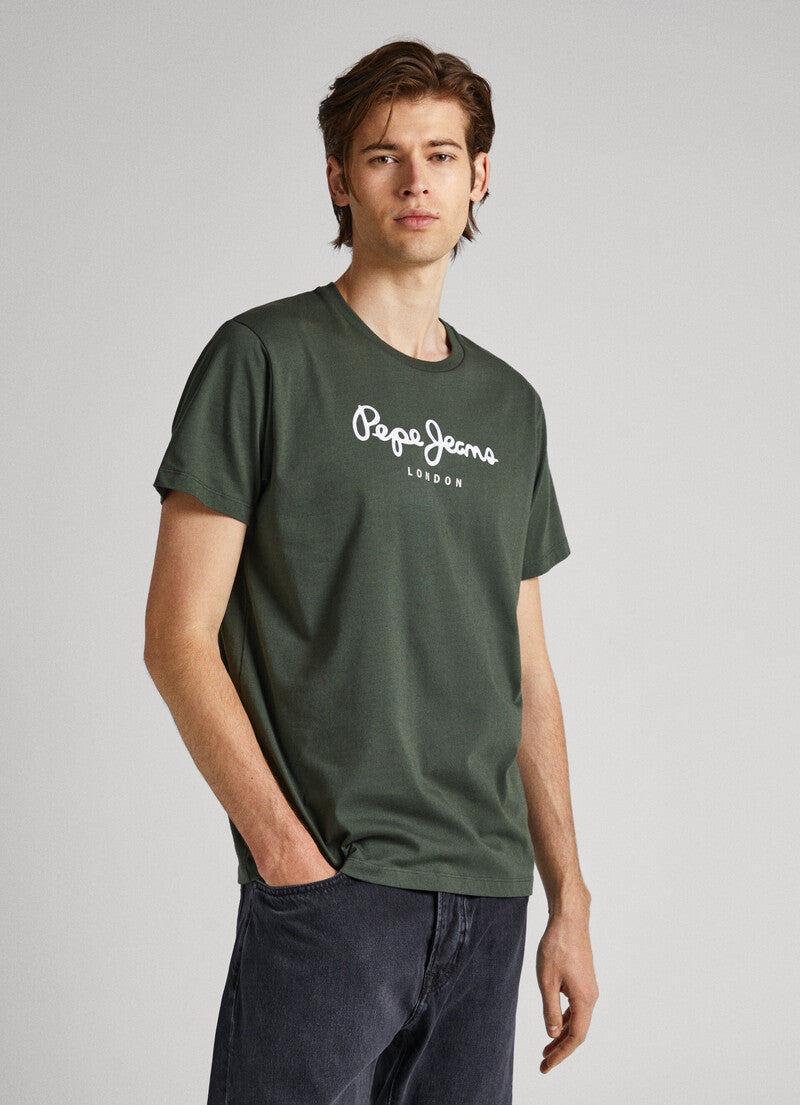 PEPE JEANS.-COTTON T-SHIRT WITH PRINTED LOGO | CASTING