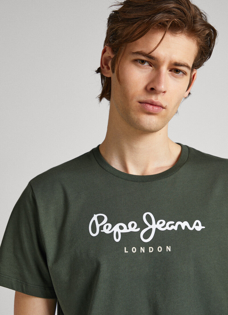 PEPE JEANS.-COTTON T-SHIRT WITH PRINTED LOGO | CASTING