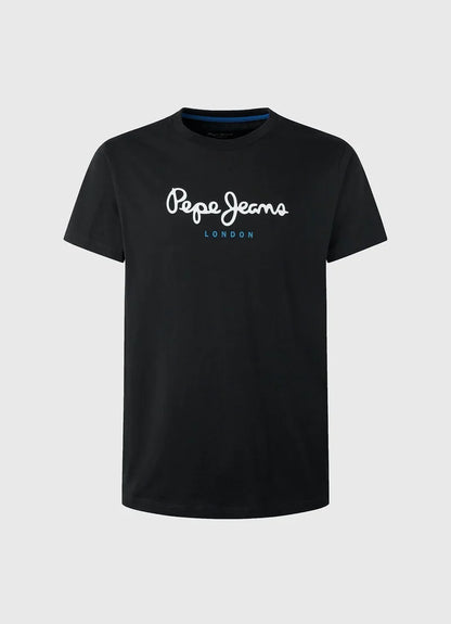 PEPE JEANS-EDWARD-LONDON-SLIM FIT-T-SHIRT| BLACK