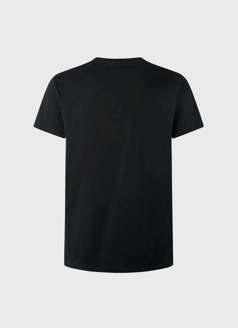 PEPE JEANS-EDWARD-LONDON-SLIM FIT-T-SHIRT| BLACK